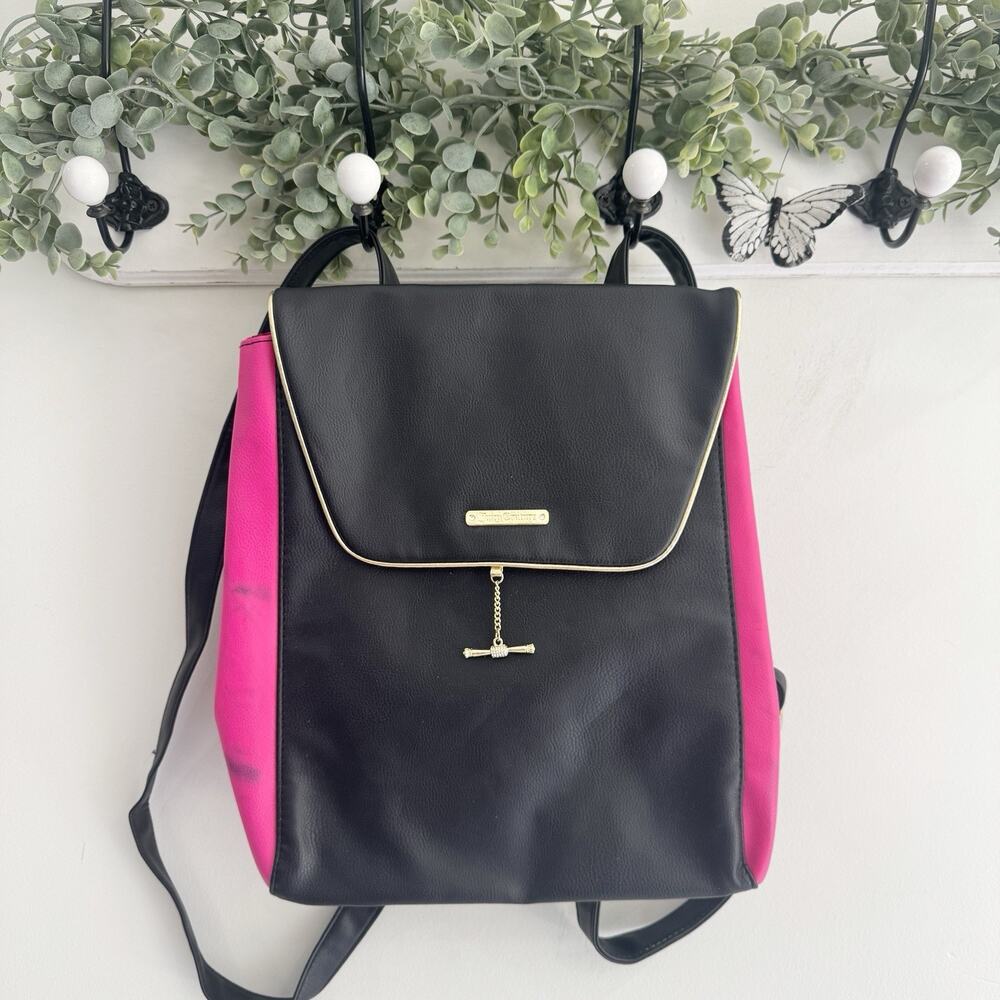 Juicy Couture Limited Edition Colorblock Mini Backpack Hot Pink Black